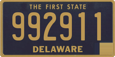 DE license plate 992911