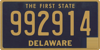 DE license plate 992914