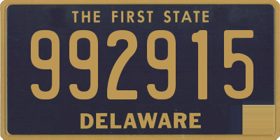 DE license plate 992915