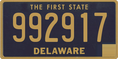 DE license plate 992917