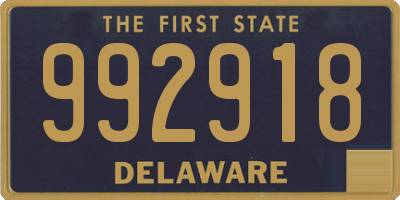 DE license plate 992918