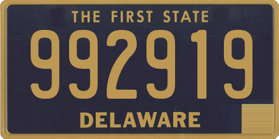 DE license plate 992919