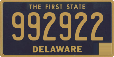 DE license plate 992922