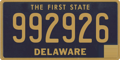 DE license plate 992926