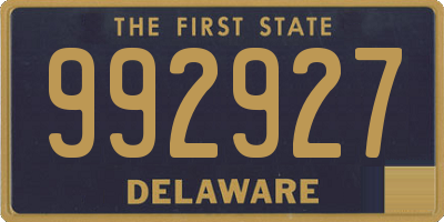 DE license plate 992927