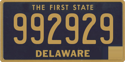 DE license plate 992929