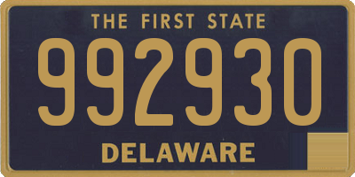 DE license plate 992930