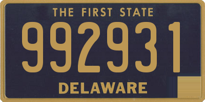 DE license plate 992931