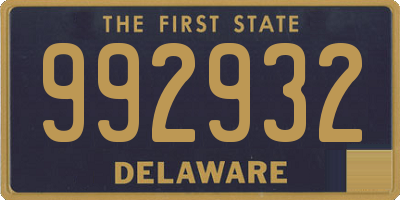 DE license plate 992932