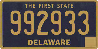 DE license plate 992933