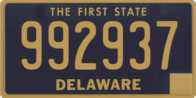 DE license plate 992937