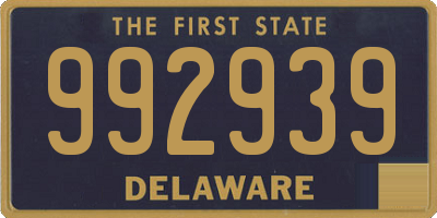 DE license plate 992939