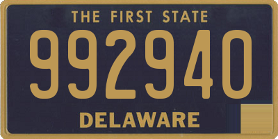 DE license plate 992940