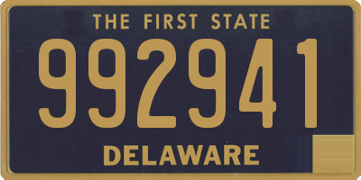 DE license plate 992941