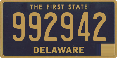 DE license plate 992942