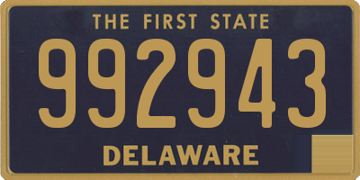 DE license plate 992943