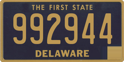 DE license plate 992944