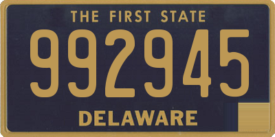 DE license plate 992945