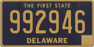 DE license plate 992946