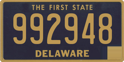 DE license plate 992948