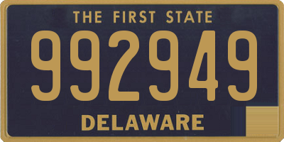 DE license plate 992949