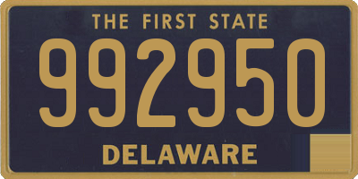 DE license plate 992950