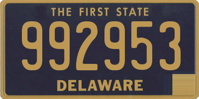 DE license plate 992953