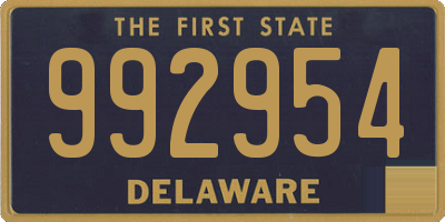 DE license plate 992954