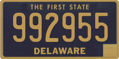 DE license plate 992955