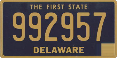 DE license plate 992957