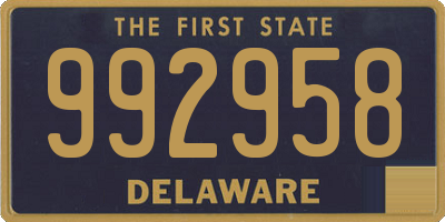 DE license plate 992958