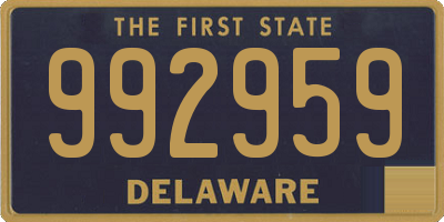 DE license plate 992959