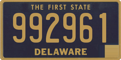 DE license plate 992961