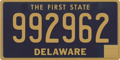 DE license plate 992962