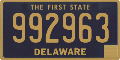 DE license plate 992963