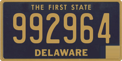 DE license plate 992964