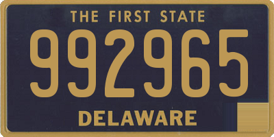 DE license plate 992965