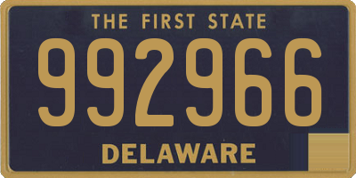 DE license plate 992966