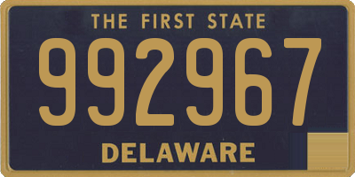 DE license plate 992967