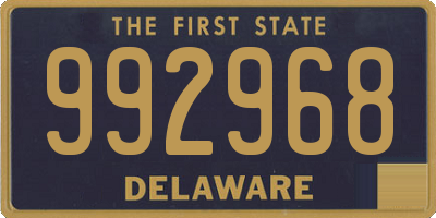 DE license plate 992968