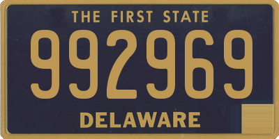 DE license plate 992969