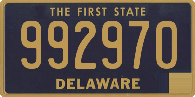 DE license plate 992970