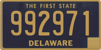 DE license plate 992971