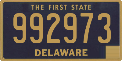 DE license plate 992973