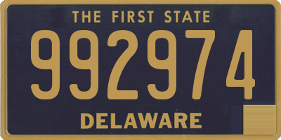 DE license plate 992974