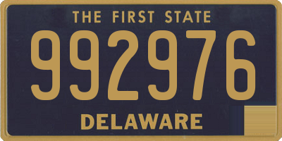 DE license plate 992976