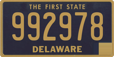 DE license plate 992978