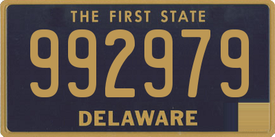 DE license plate 992979