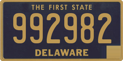 DE license plate 992982