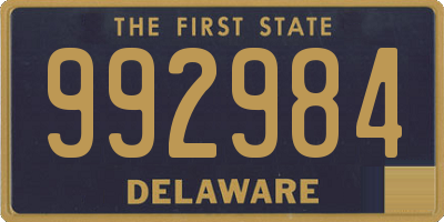 DE license plate 992984